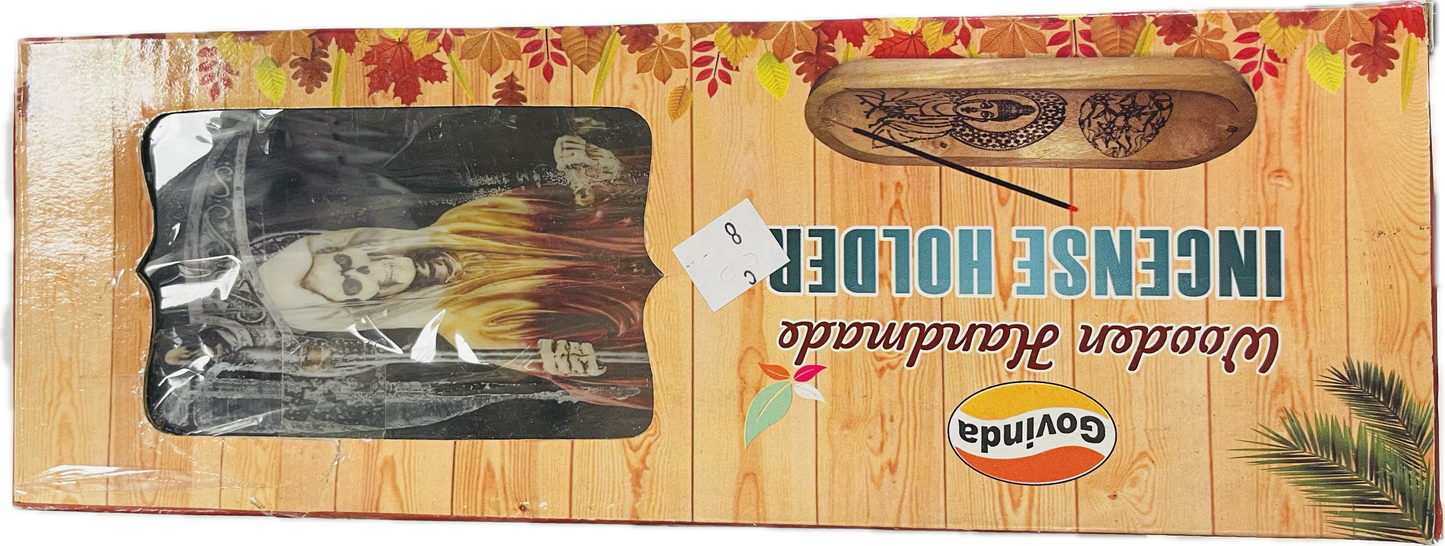 Wooden Handmade Incense Holder 7 Colors Negro