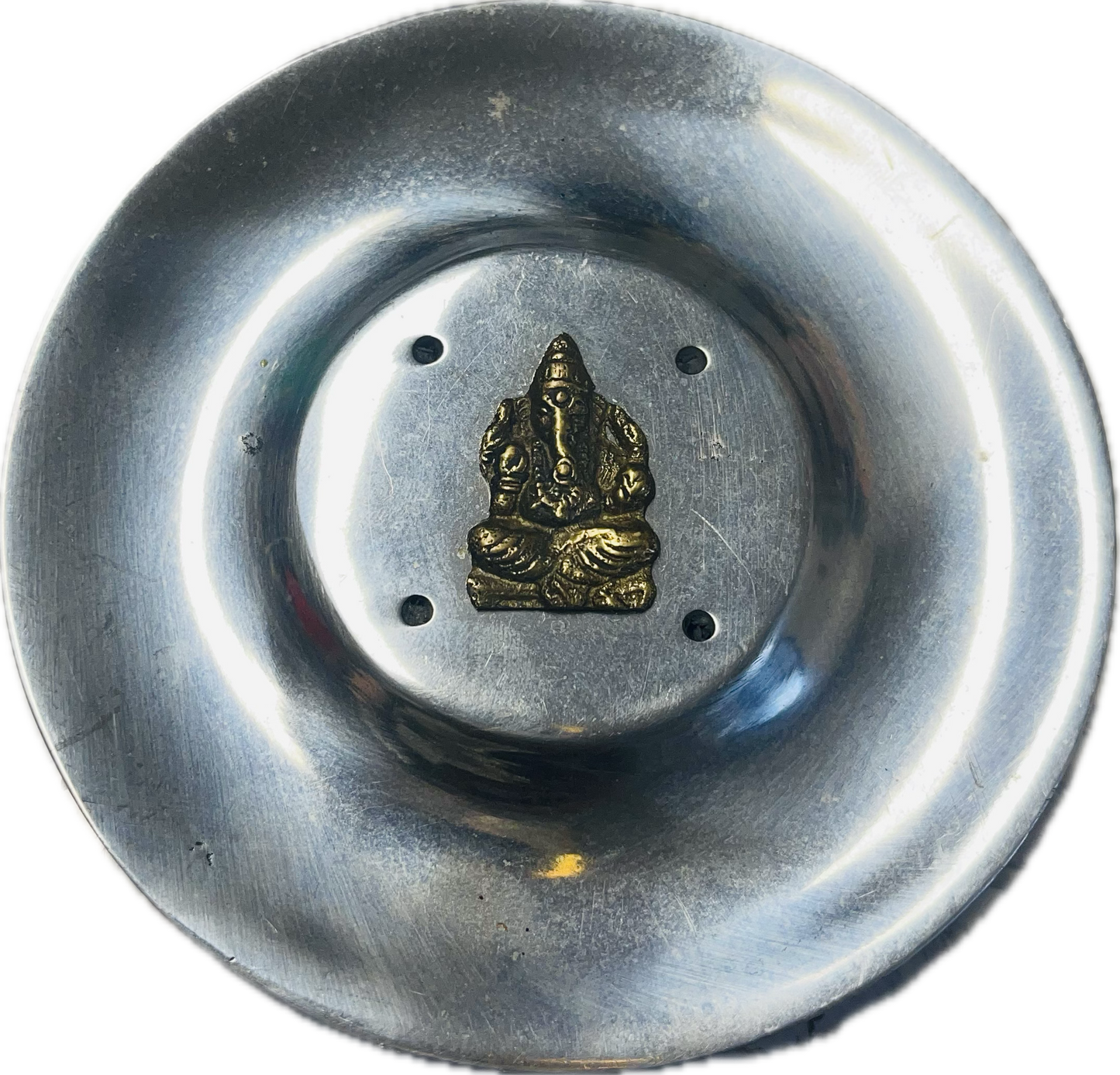 Buddah Incense Silver Plate Burner 40022