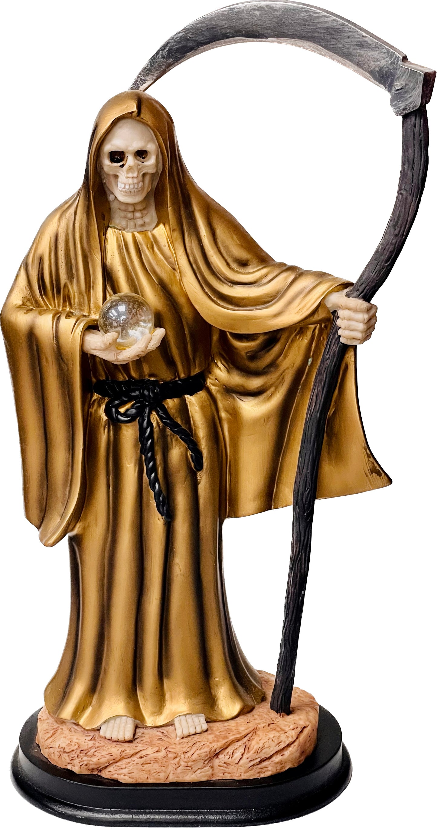 Estatua Santa Muerte 12 Inches Gold