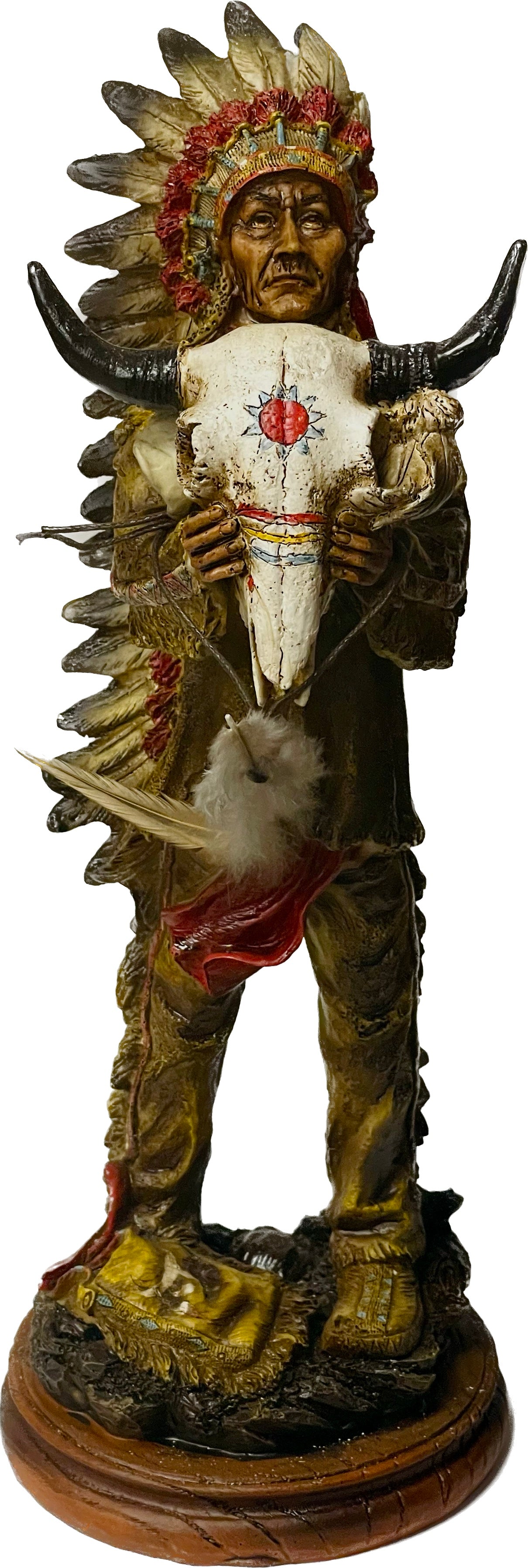 Estatua Indian Chief With Ox Head