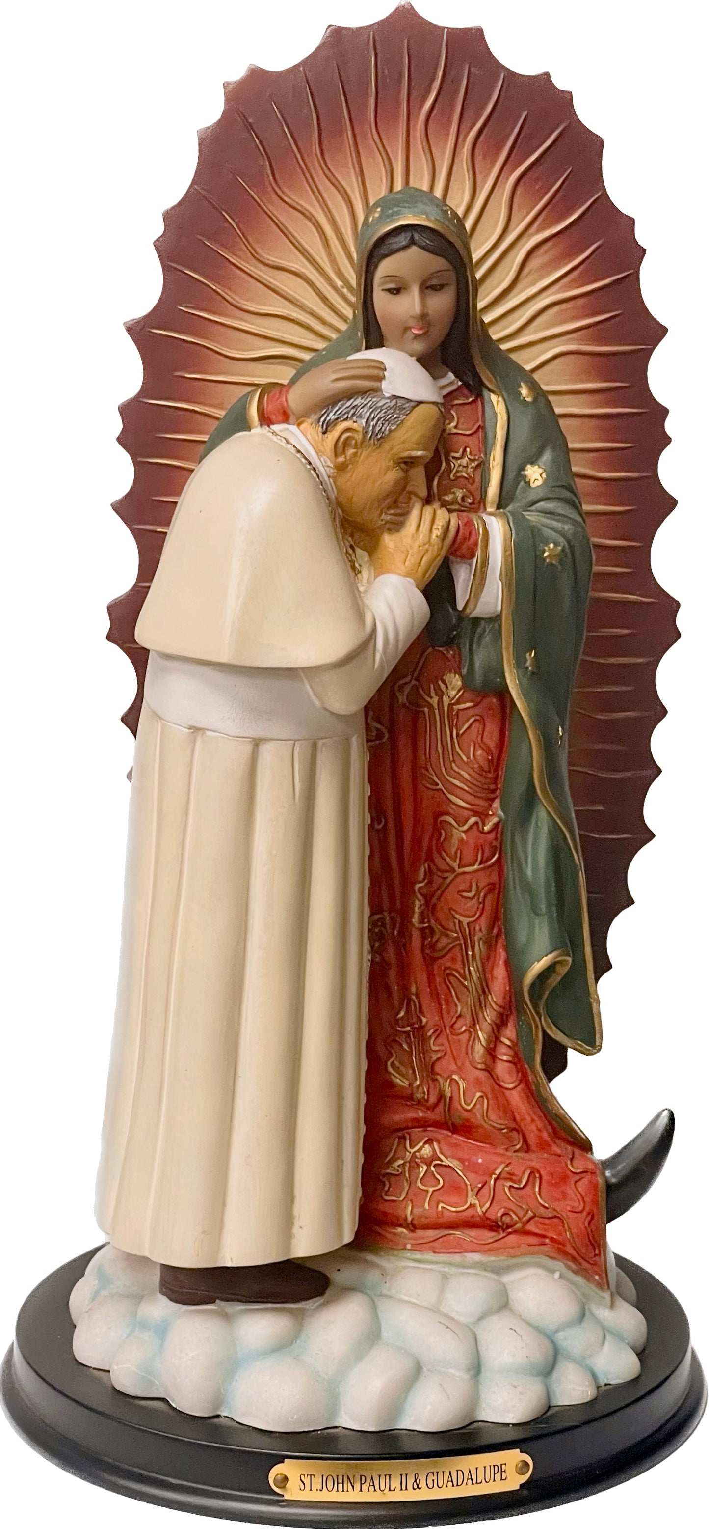 Jhon Paul Il With Guadalupe 12 Inches