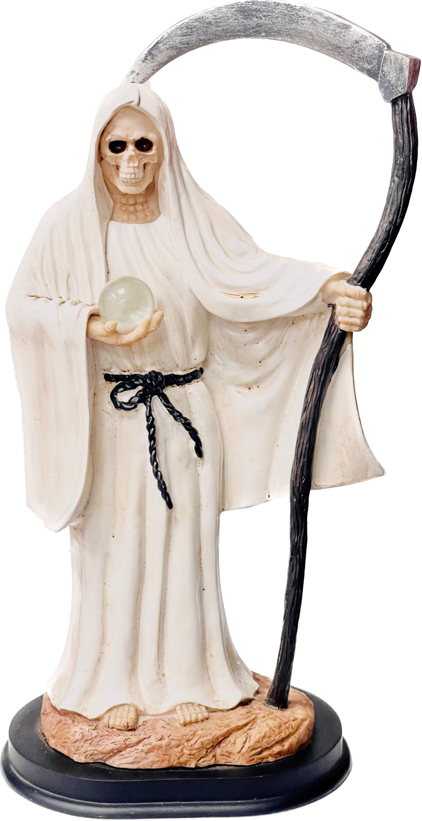 Estatua Santa Muerte Blanca 12 Inches