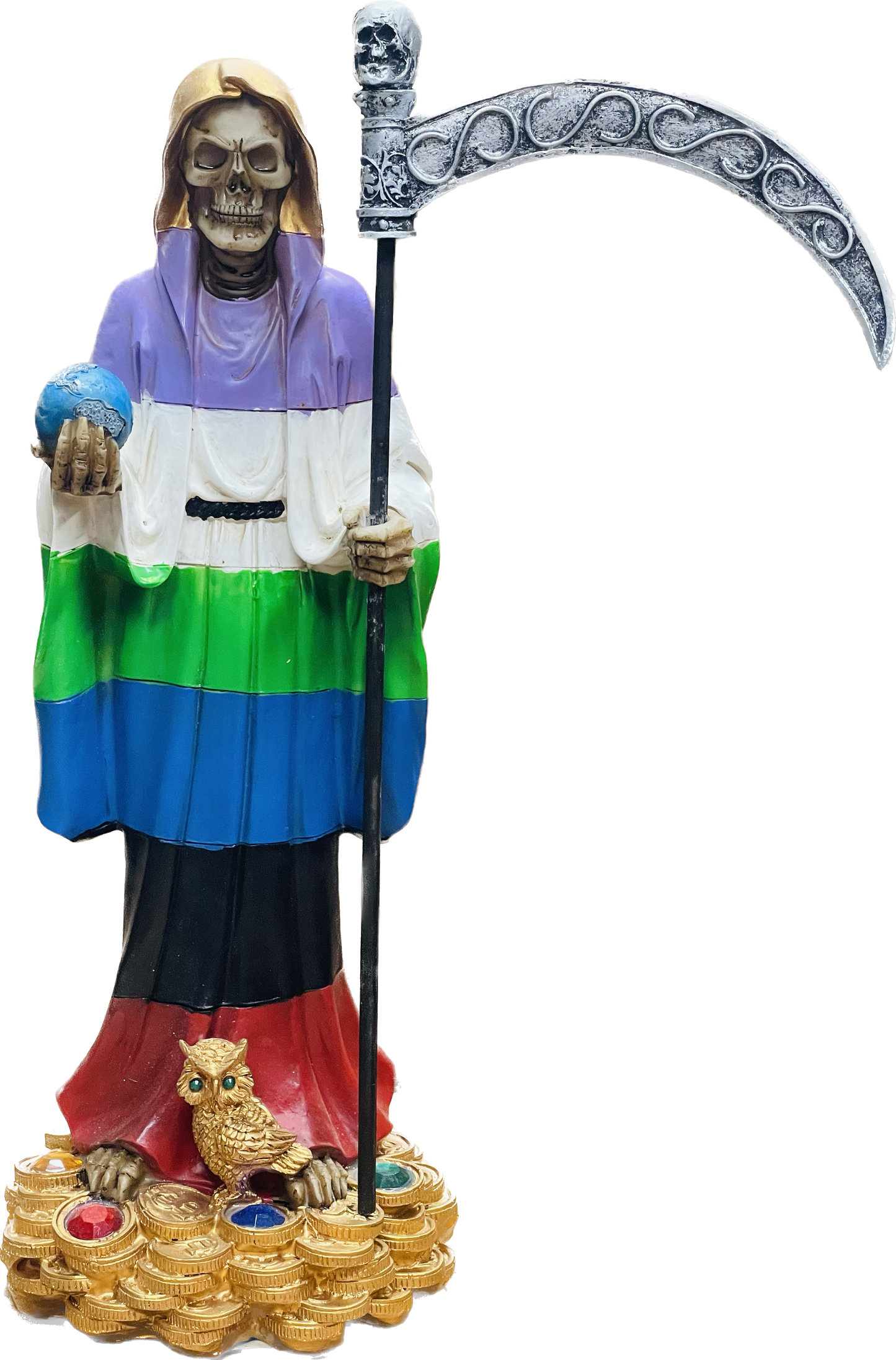 Estatua Santa Muerte 12 Inches 7 Colores