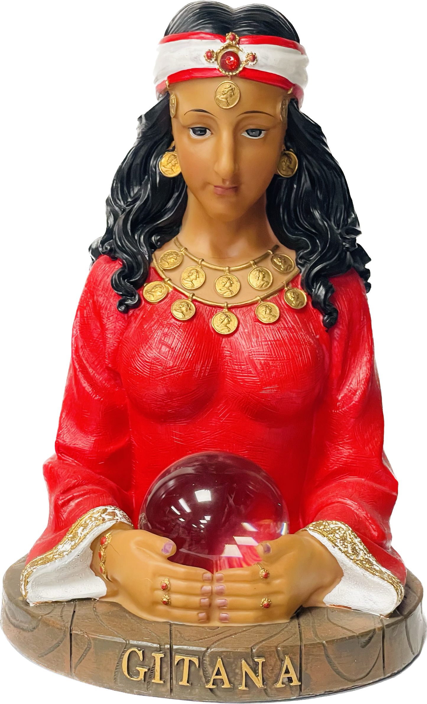 Estatua Gitana En Rojo 10" (Love's Gift)