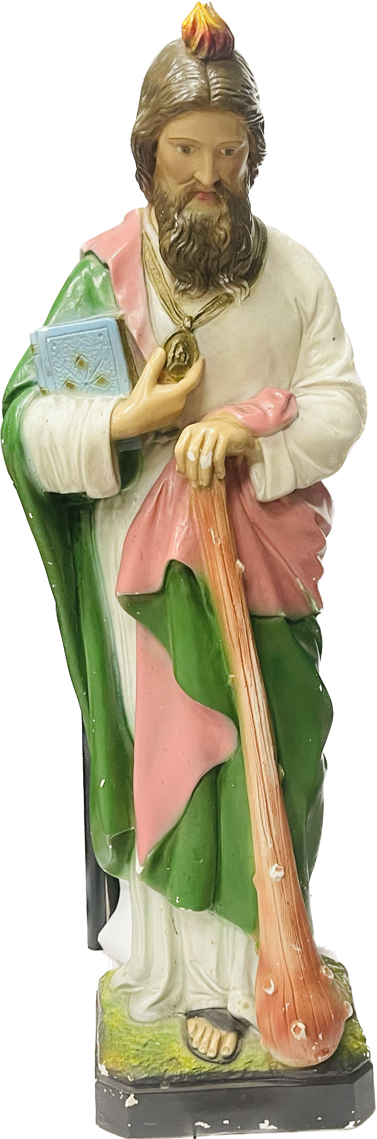 San Judas Tadeo Conpedestal 18 Inches Con Pedestal Negro