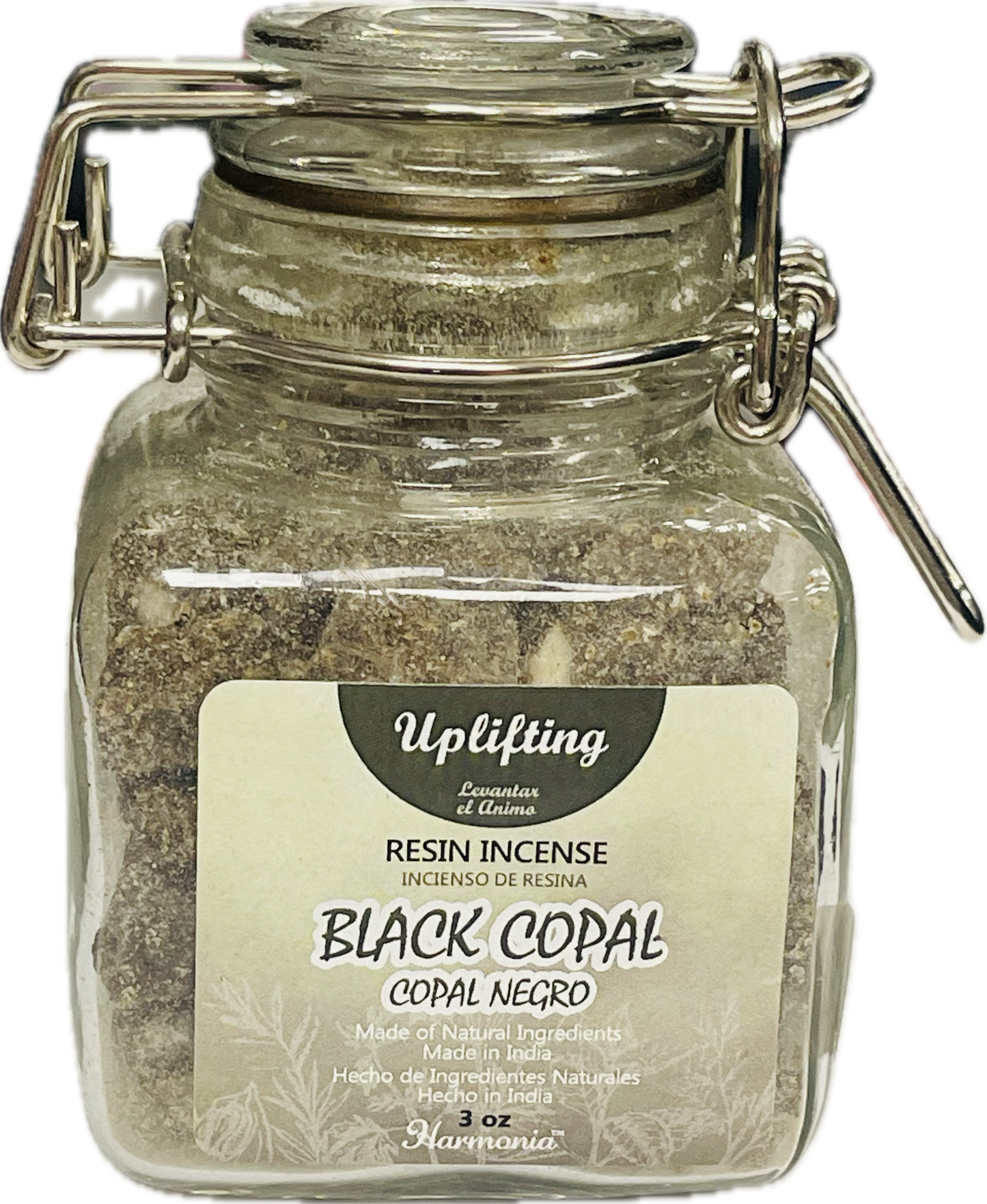 Harmonia Resin Incense Jar 3 Oz Black Copal Uplifting