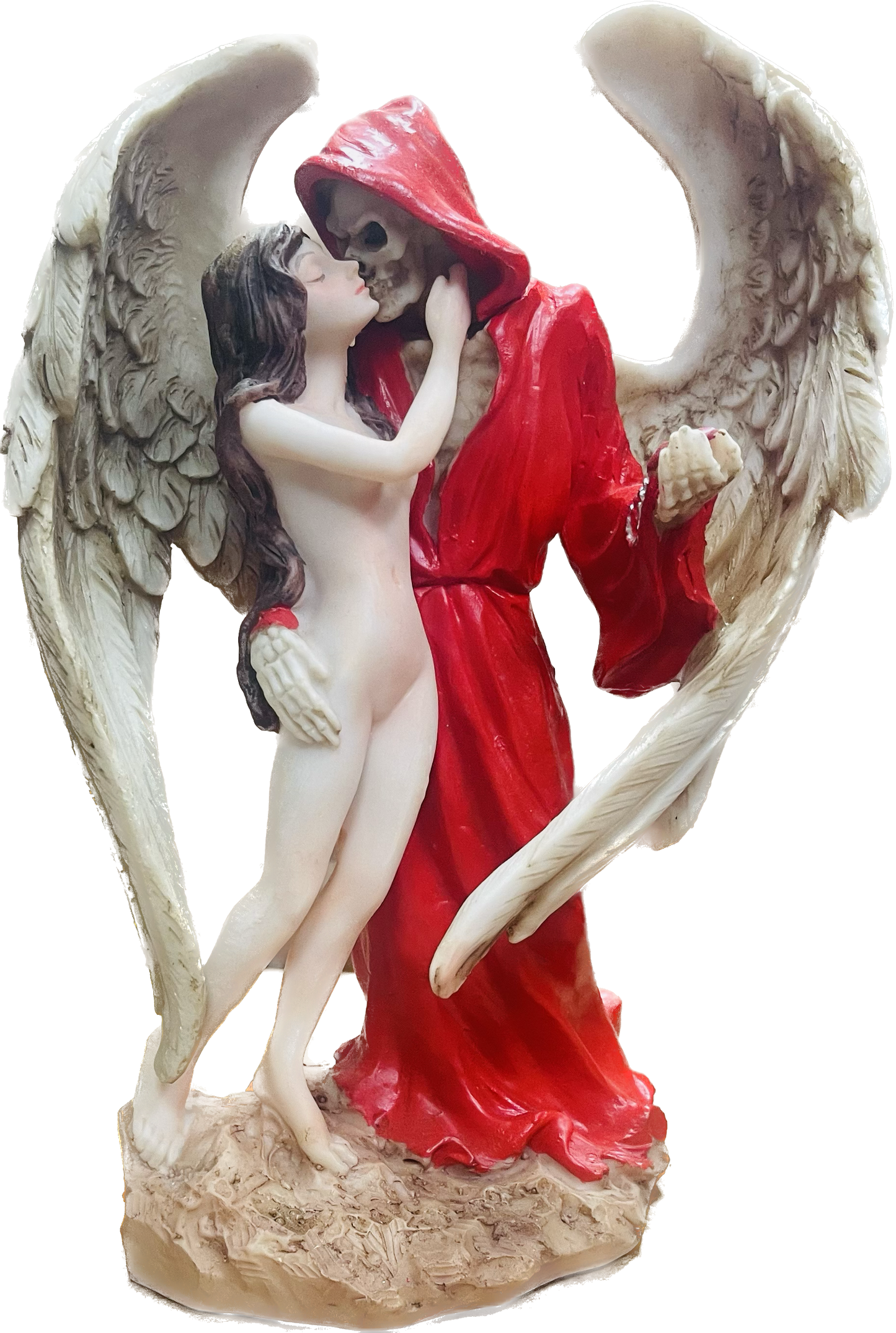 Estatue Santa Muerte In Love Red 9inch #LG329r