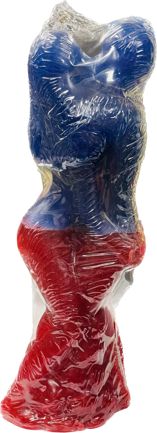 Vela Pareja Amantes Azul Y Roja