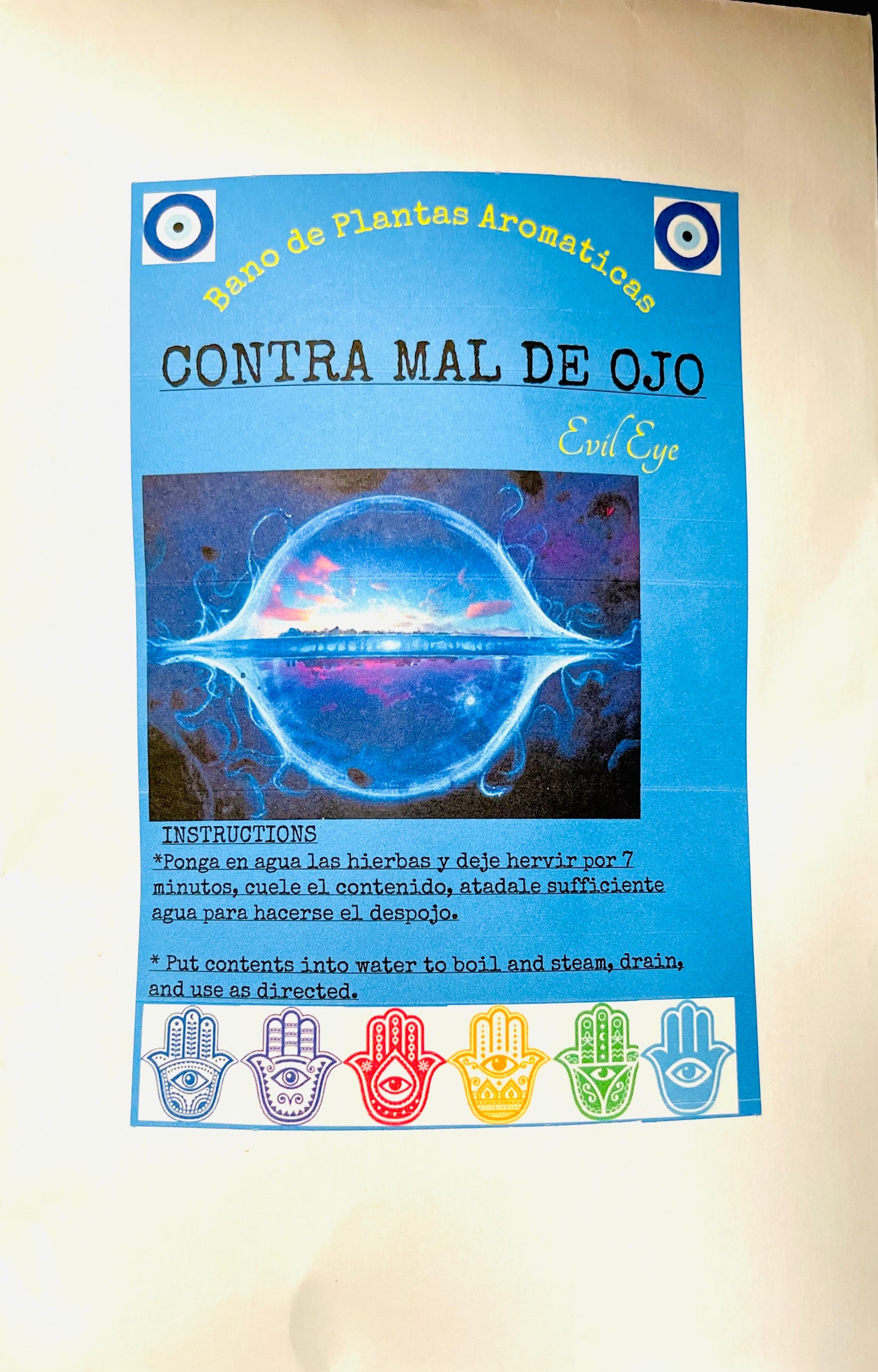 Baño De Hierba Seca Contra Mal De Ojo