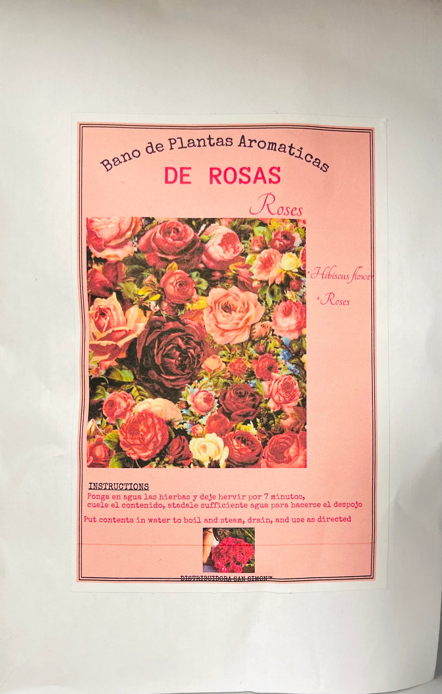 Baño De Plantas Aromaticas De Rosas