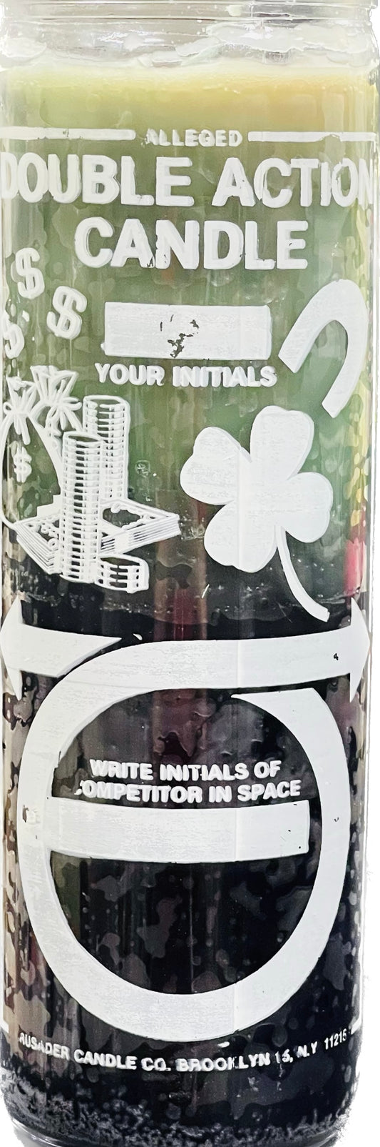 Vela Doble Action De Suerte / Verde Y Negro