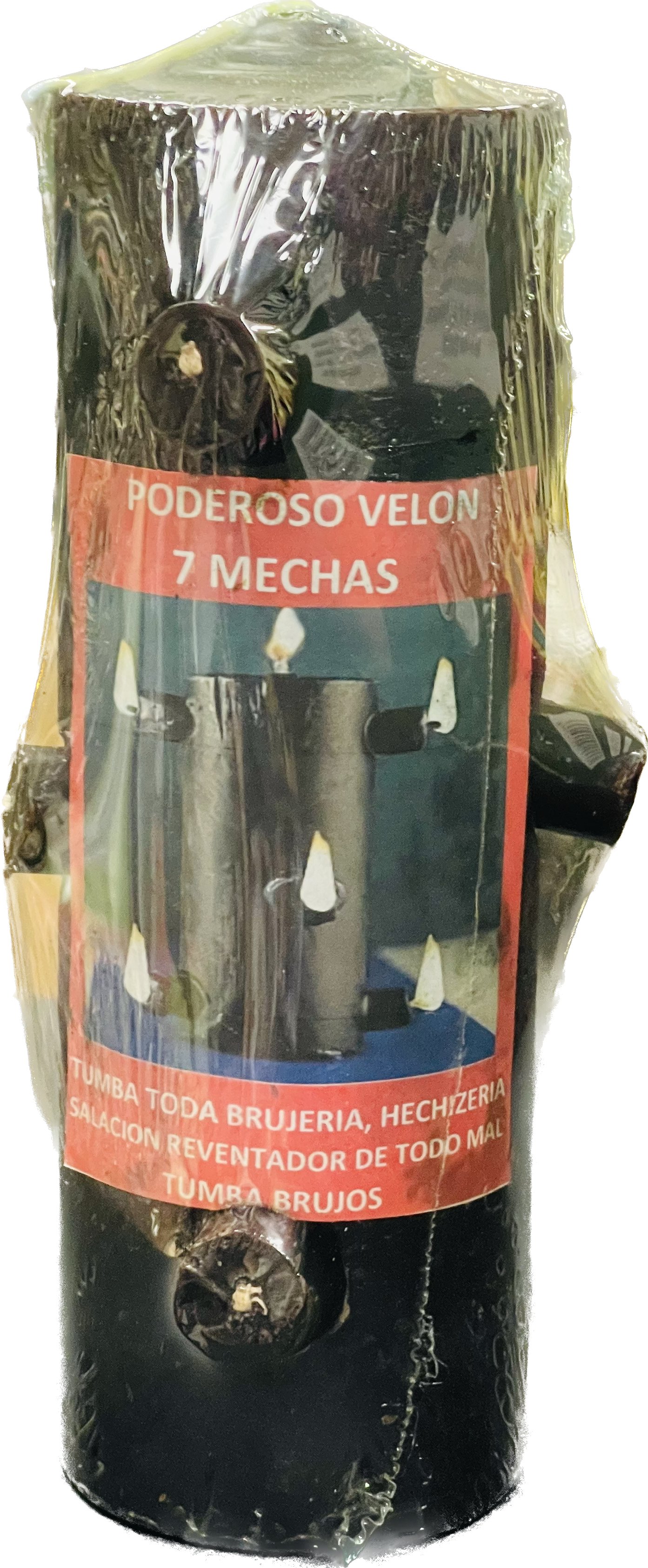 Vela 7 Mechas Negra