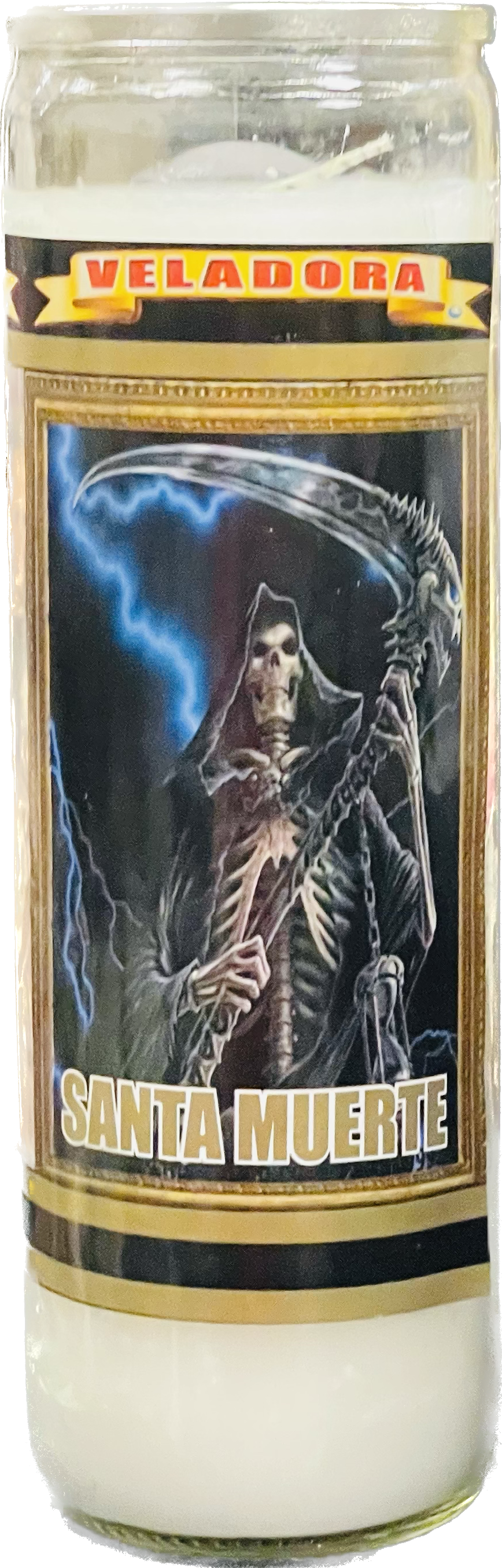 Vela Regular Santa Muerte Blanca