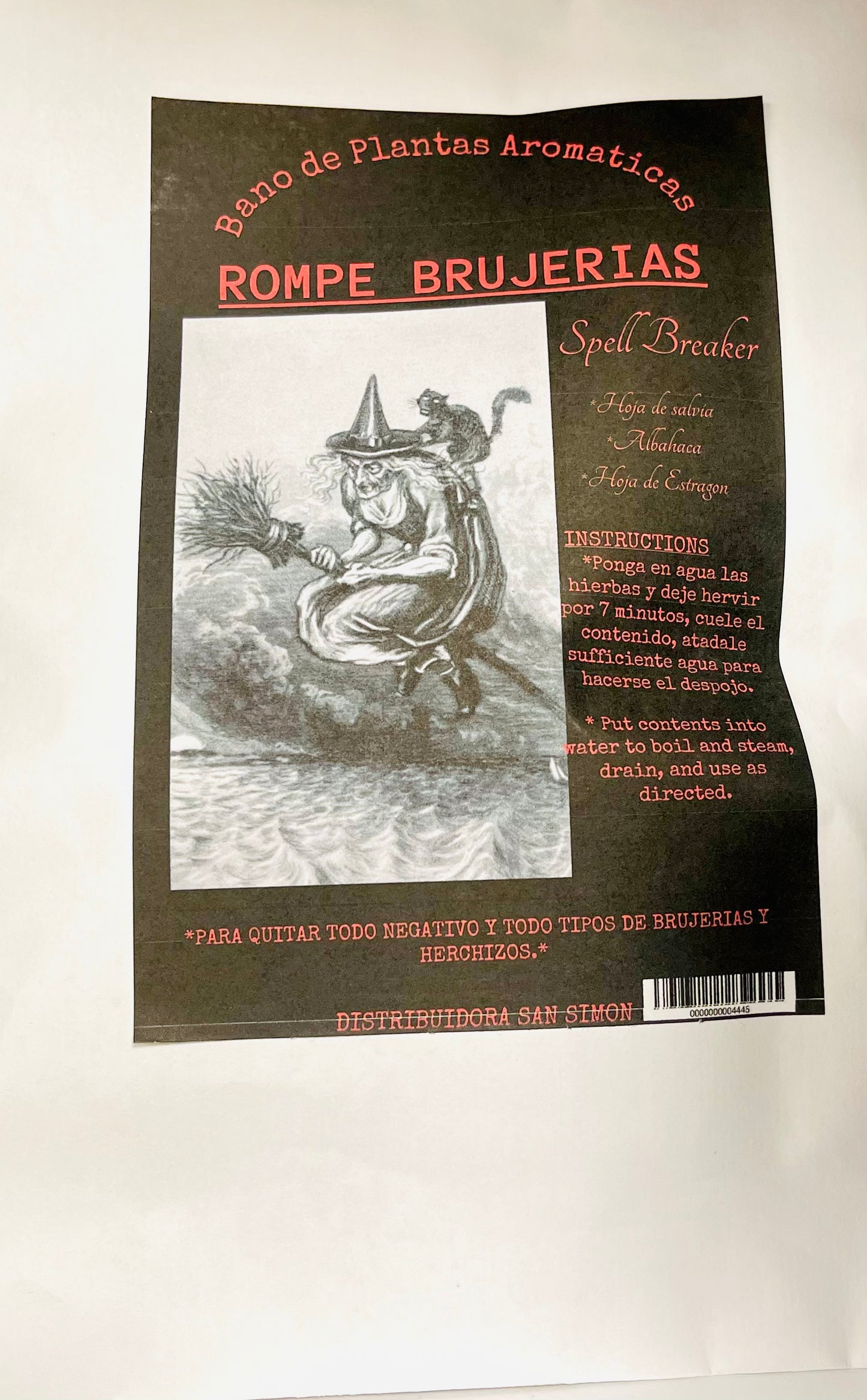 Baño De Hierba Seca Rompe Brujeria