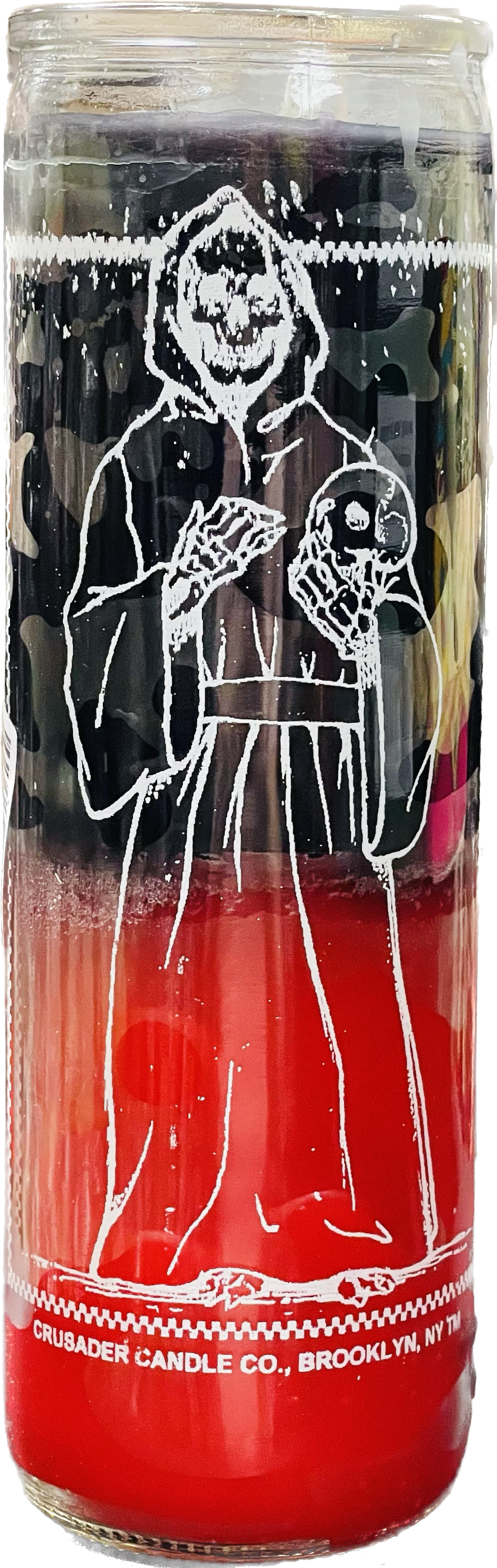 Vela Regular Santa Muerte 2 Colores Black/Red