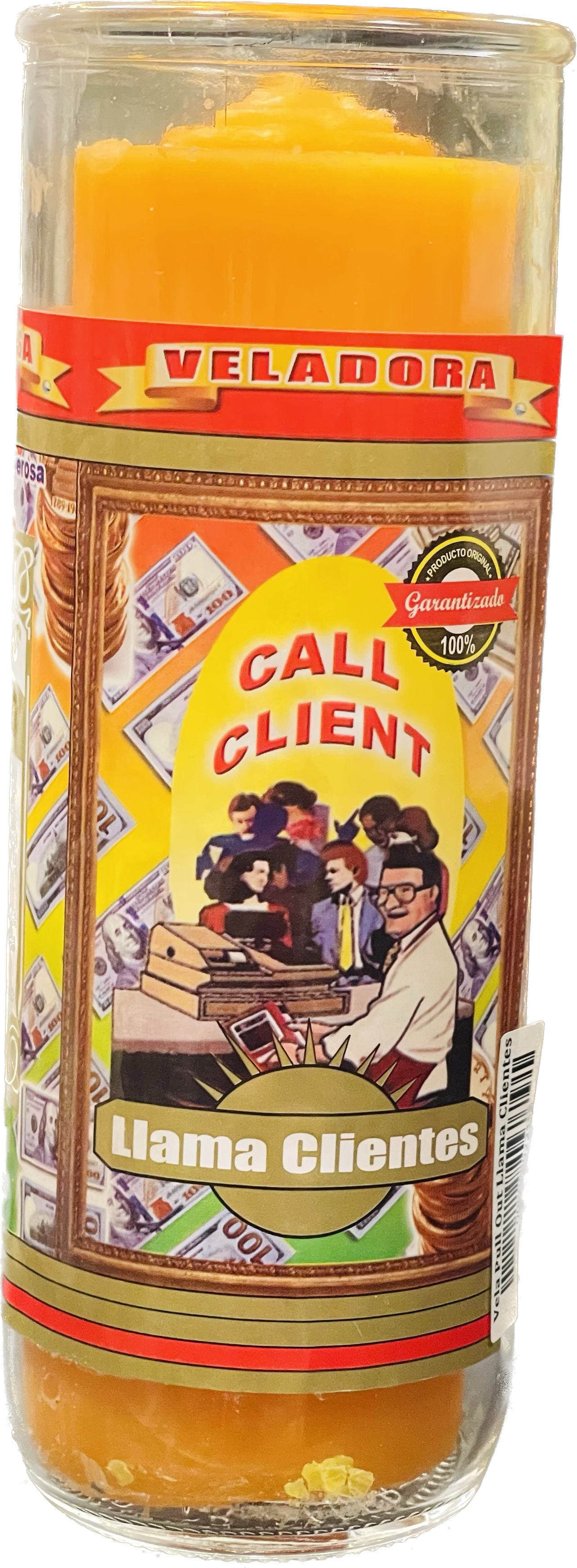 Vela Pull Out Llama Clientes (Yellow)