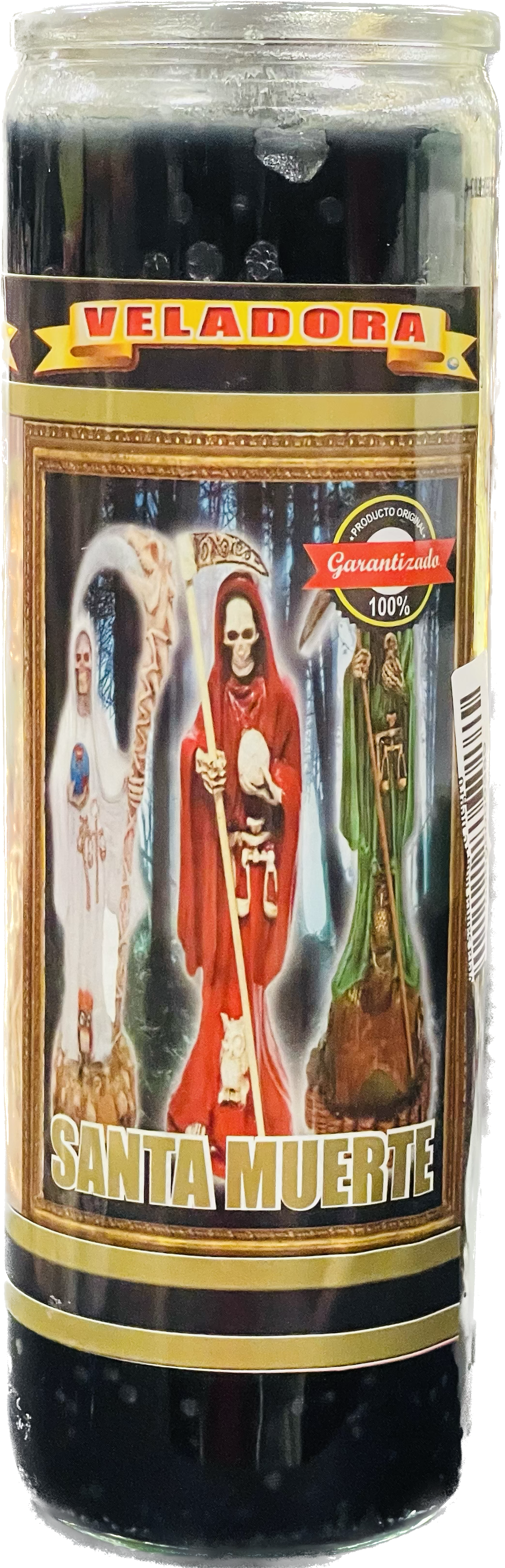 Vela Regular Santa Muerte Negra