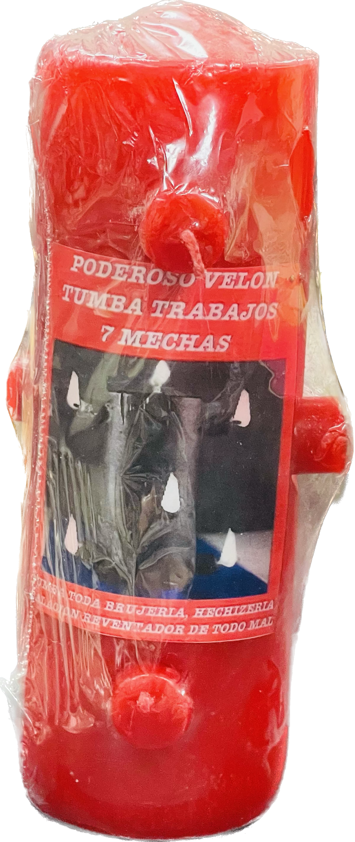 Vela 7 Mechas Roja