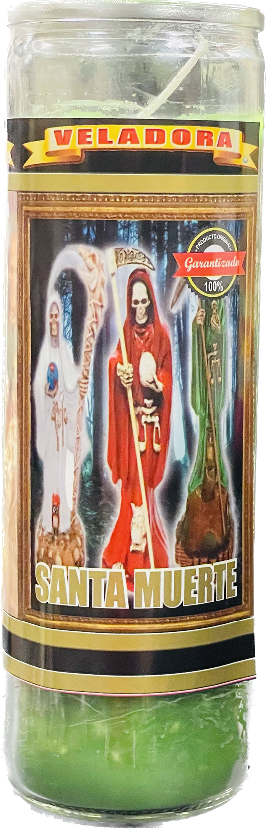 Vela Regular Santa Muerte Verde