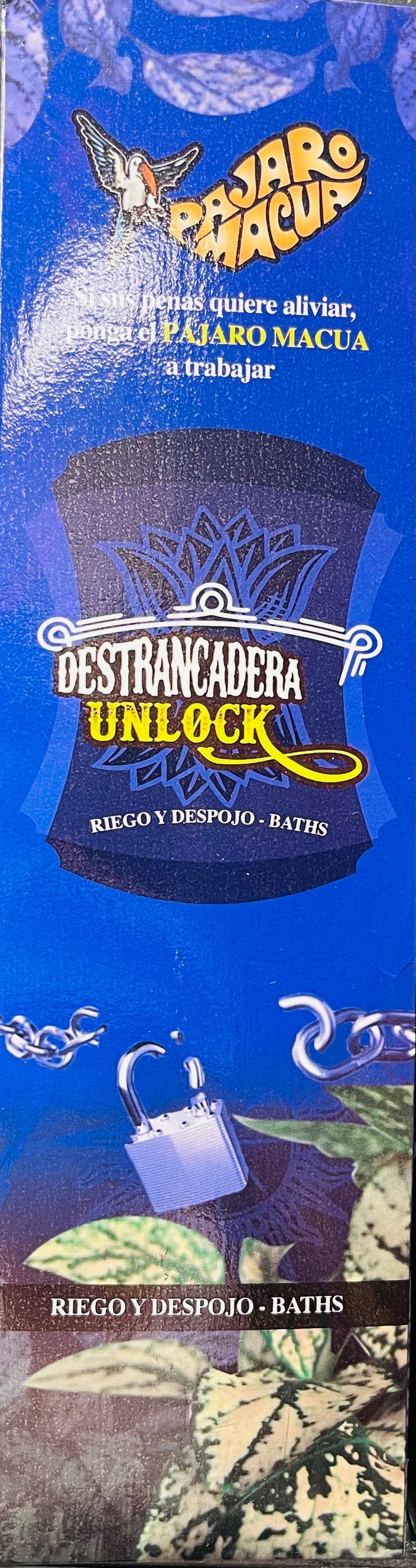 Baño Pajaro Macua Destrancadera 7 Dias