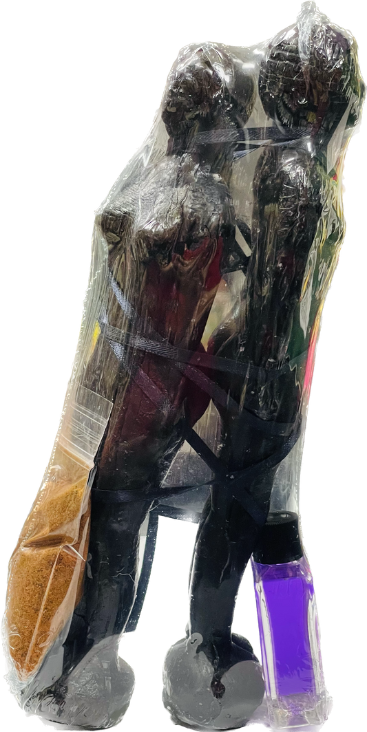 Vela Pareja Corazon Para Separacion Negro Grande