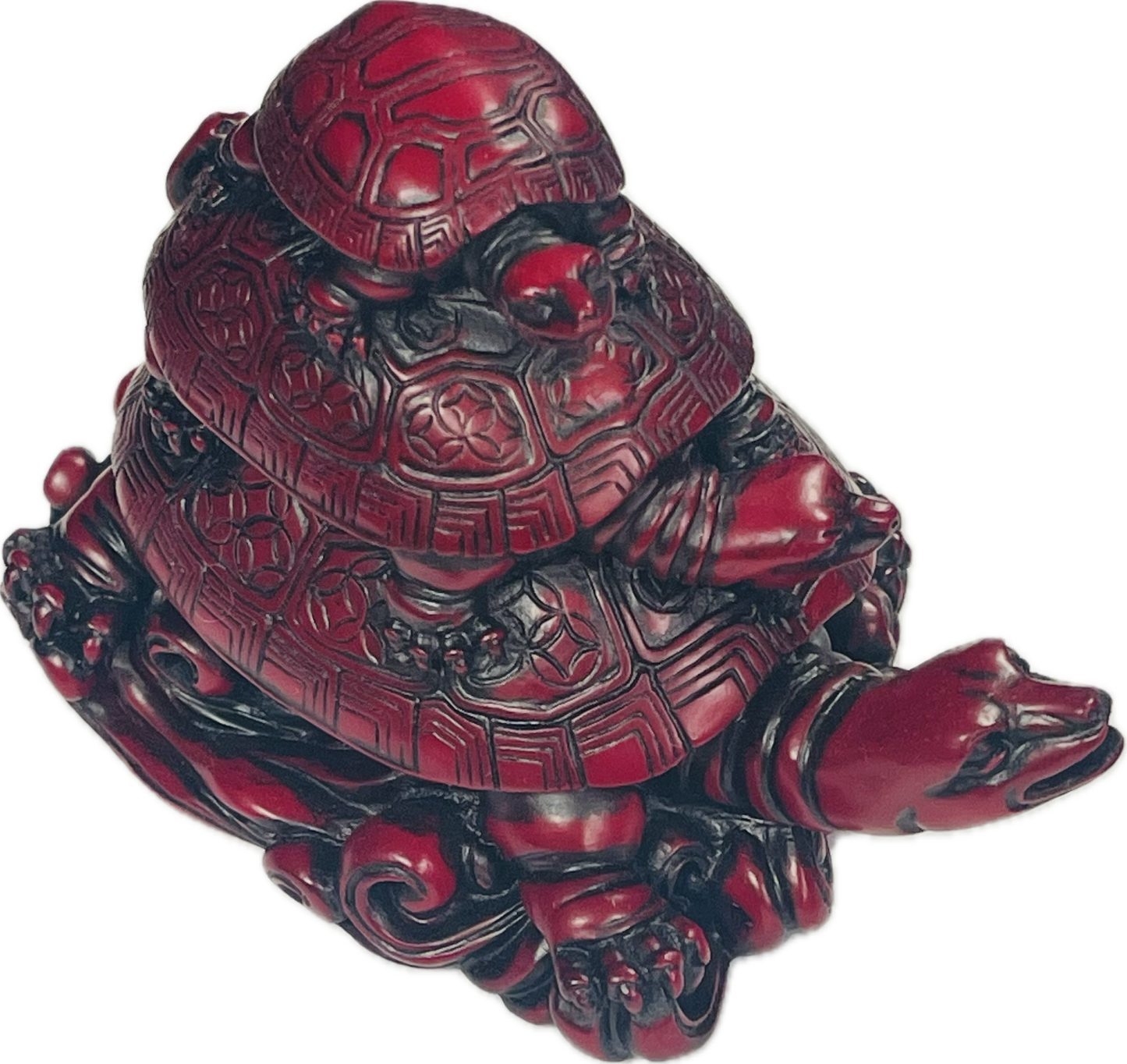Polyresin Feng Shui Protection Turtle Red