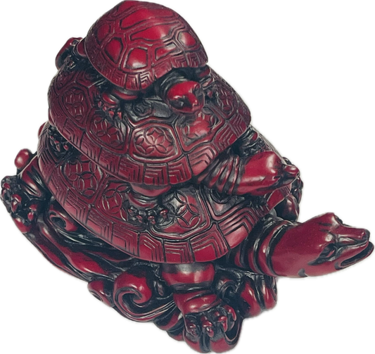 Polyresin Feng Shui Protection Turtle Red