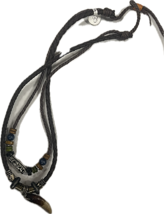 Wild Tribal Tooth Layered Neacklace 3AL