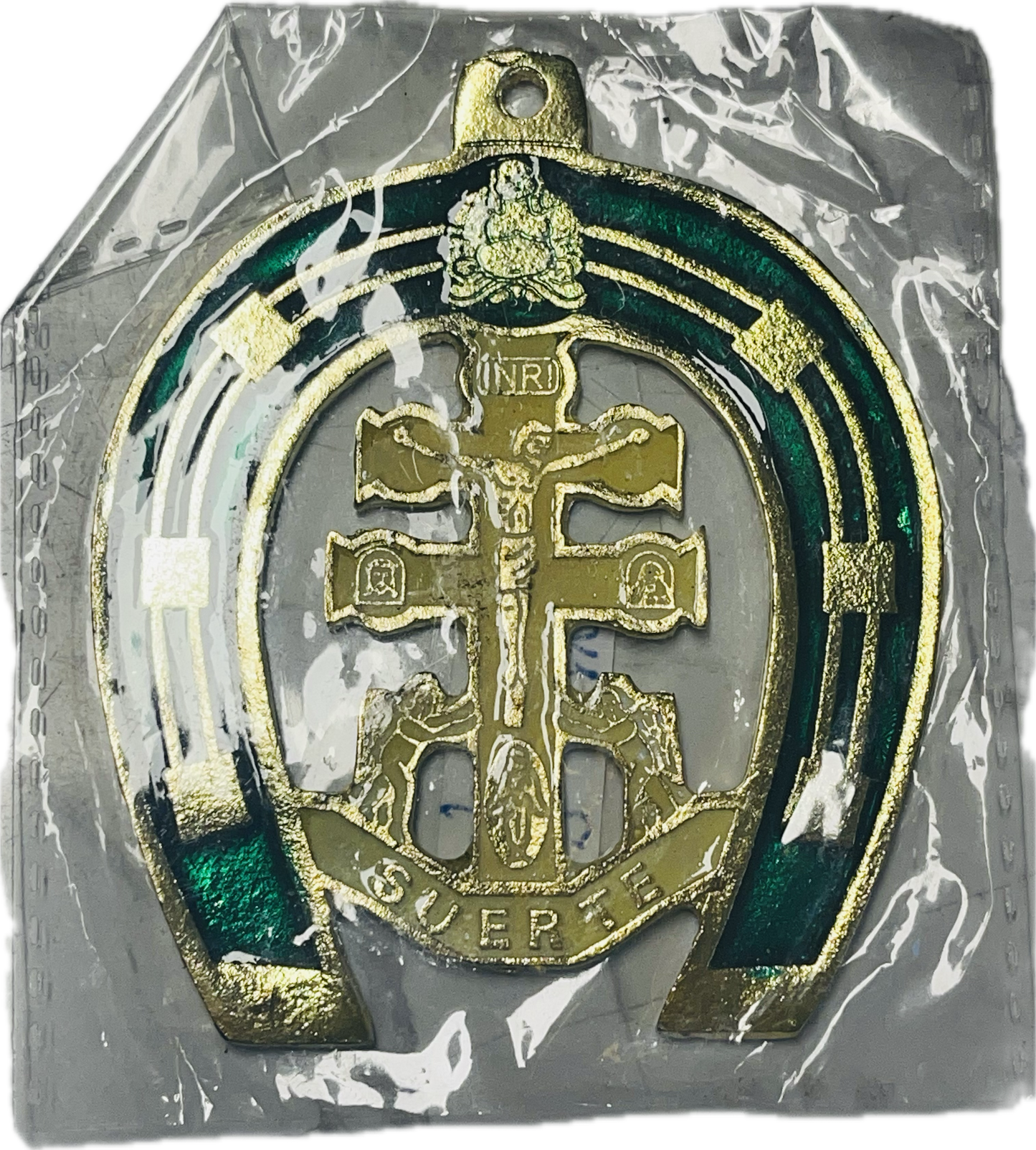 Cruz De Caravaca De Herradura Verde