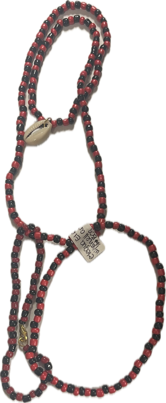 Elegua Eleke Collar With Shell And Bracelet Bo9
