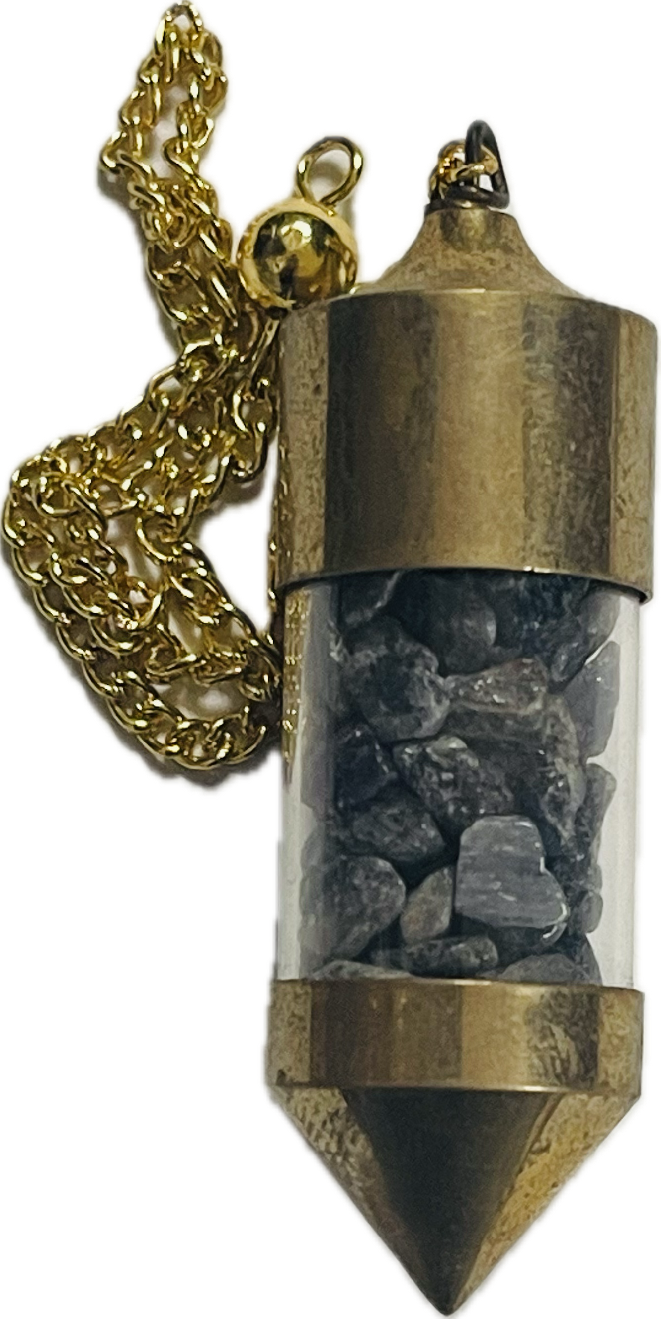 Golden Pendulo Blue Apatite