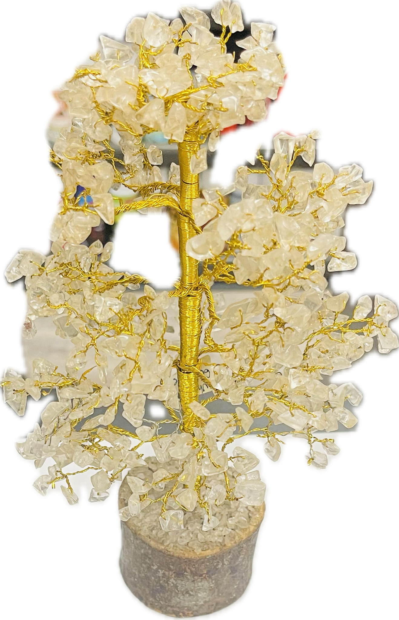 White Quatrz Gem Tree