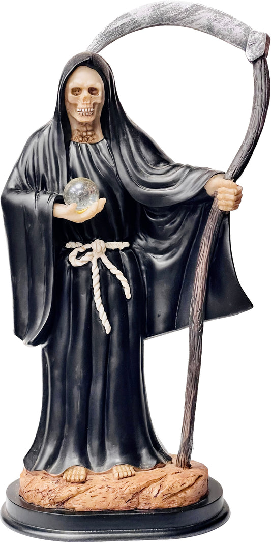Estatua Santa Muerte Negro 12"