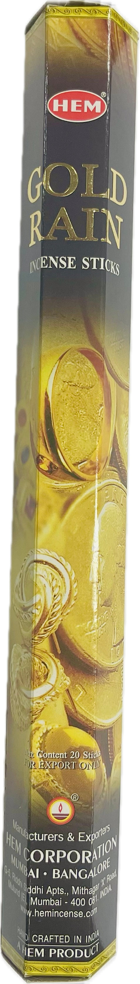 Incienso Varita Lluvia De Oro/gold Rain( Hem)