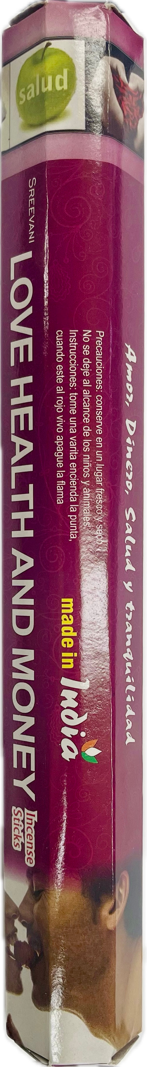 Incienso Salud Dinero Y Amor (Sree Vani)