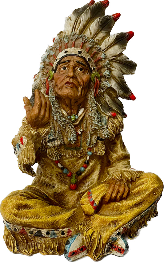 Estatua Indian Smoking Pipe