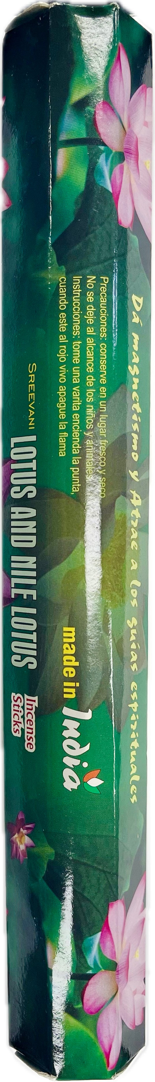 Incienso  Flor De Lotto Y Loto Del Nilo (Sreevani)