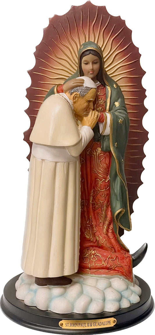 Jhon Paul Il With Guadalupe 12 Inches