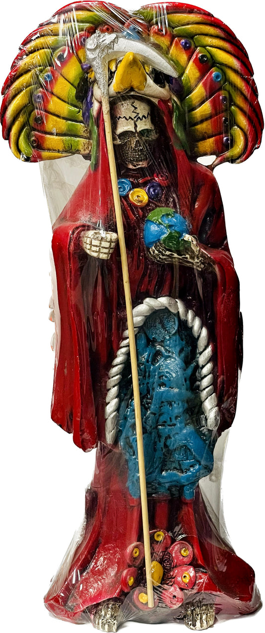Estatua Santa Muerte Azteca 12" Distribuidora Santa Muerte
