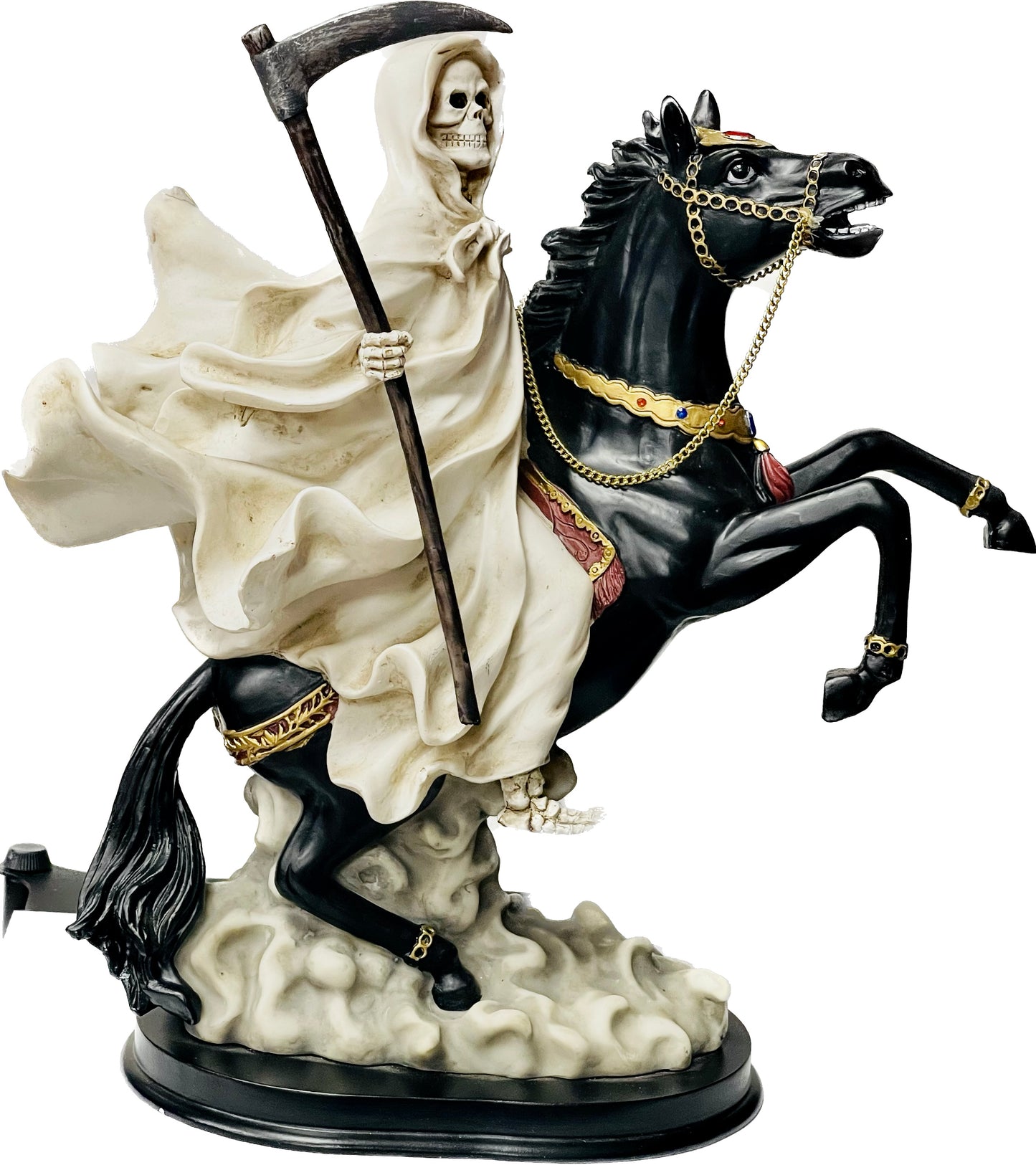 Estatua Santa Muerte En Caballo Blanca