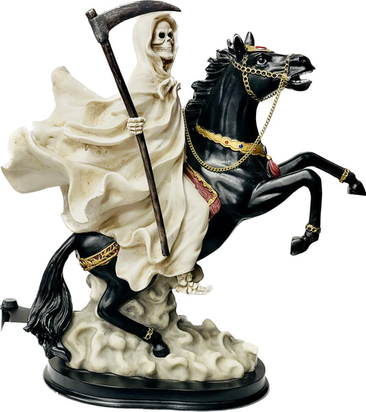 Estatua Santa Muerte En Caballo Blanca