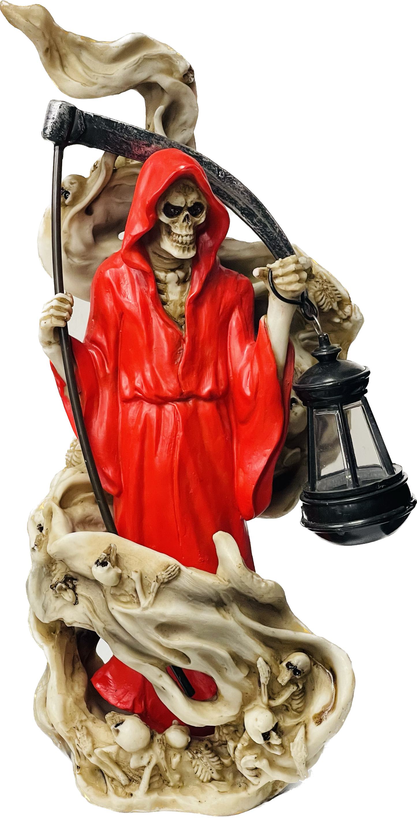 Santa Muerte Roja Con Lampara Love Gifts
