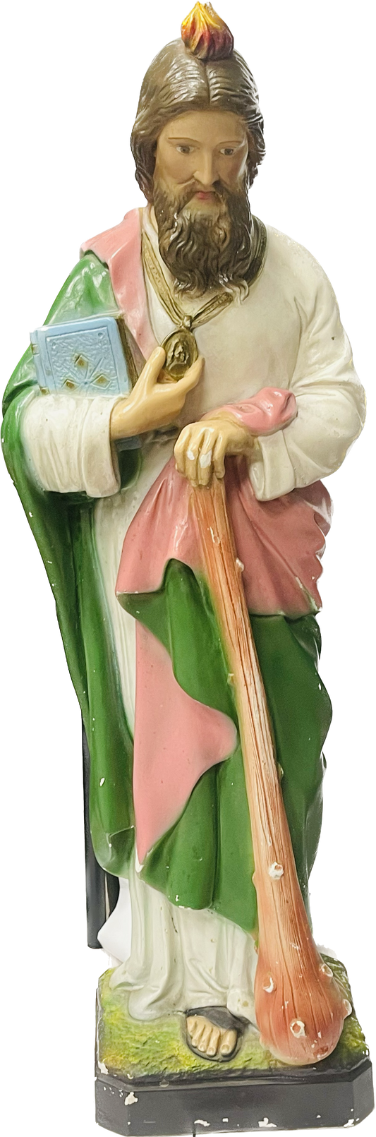 San Judas Tadeo Conpedestal 18 Inches Con Pedestal Negro