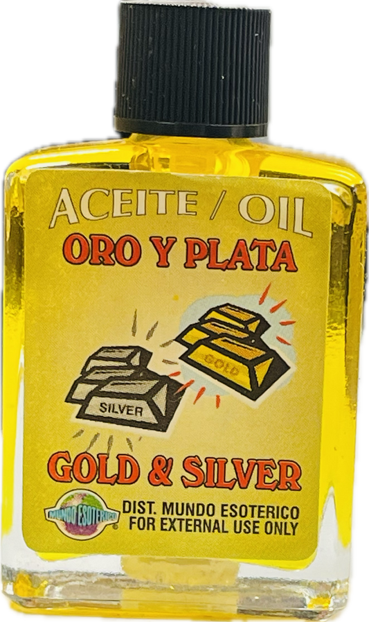 Aceite Oro Y Plata 0.5 Onz Bote Cuadrado