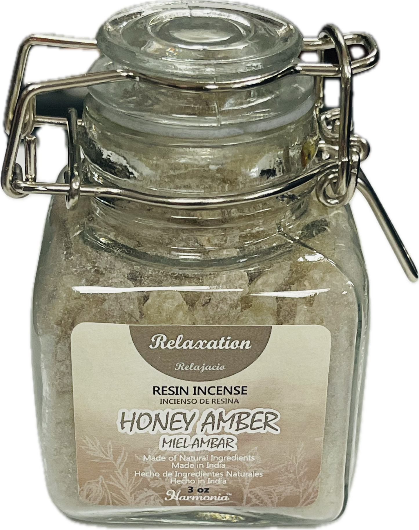 Harmonia Resin Incense Jar 3oz Honey Amber Relaxation