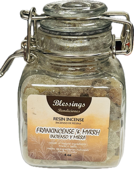 Harmonia Resin Incense Jar 30z Frankincense & Myrrh