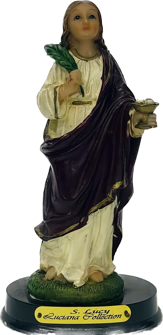 Estatua De Santa Lucia /5 Pulgadas