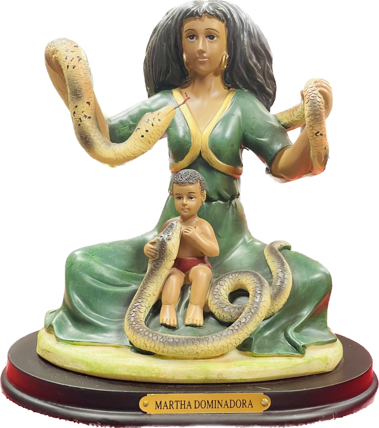 Estatua Santa Marta 8 Inches Con Pedestal