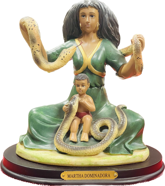 Estatua Santa Marta 8 Inches Con Pedestal