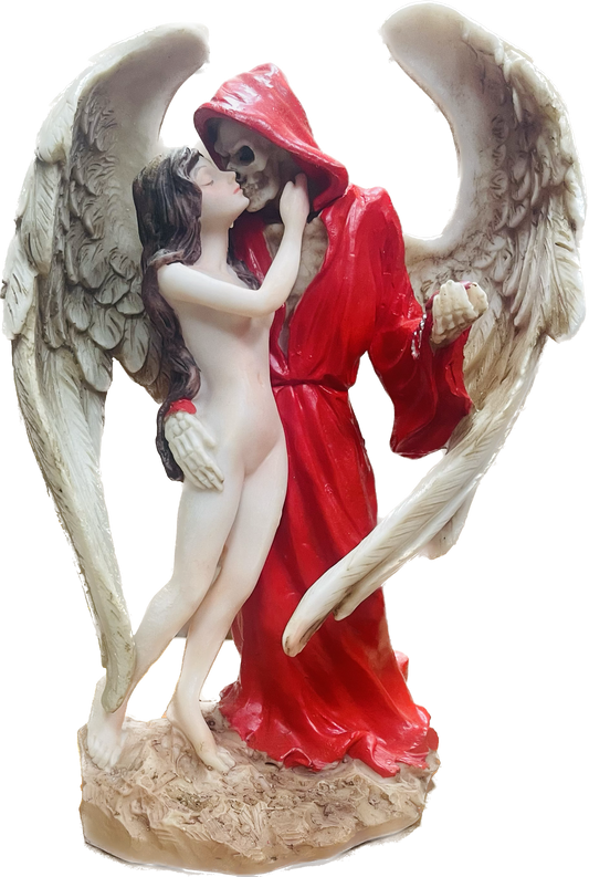 Estatue Santa Muerte In Love Red 9inch #LG329r